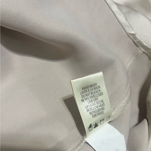 Max Studio Beige Off White Button Down Dress Shirt with Collar - Picture 3 of 4